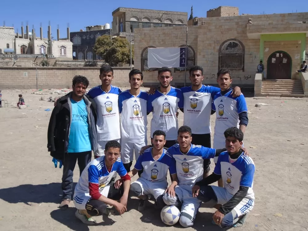 تواصُل منافسات بطولة جامعة الحكمة لكرة القدم بجامعة الحكمة – ذمار