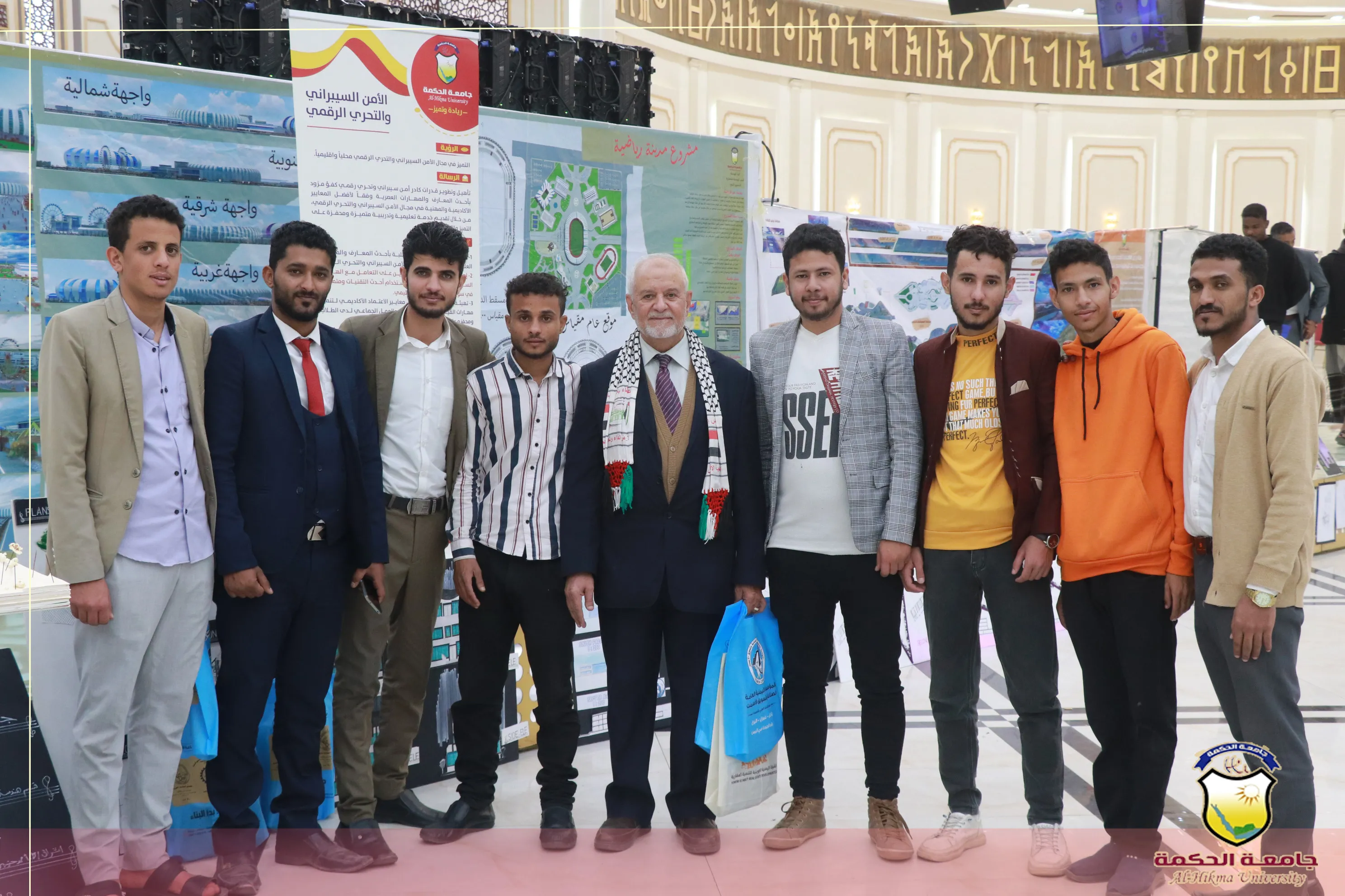 جامعة الحكمة تشارك في معرض صنعاء الأول للتمليك والتطوير العقاري بمشاريع هندسية معمارية ومدنية إبتكارية