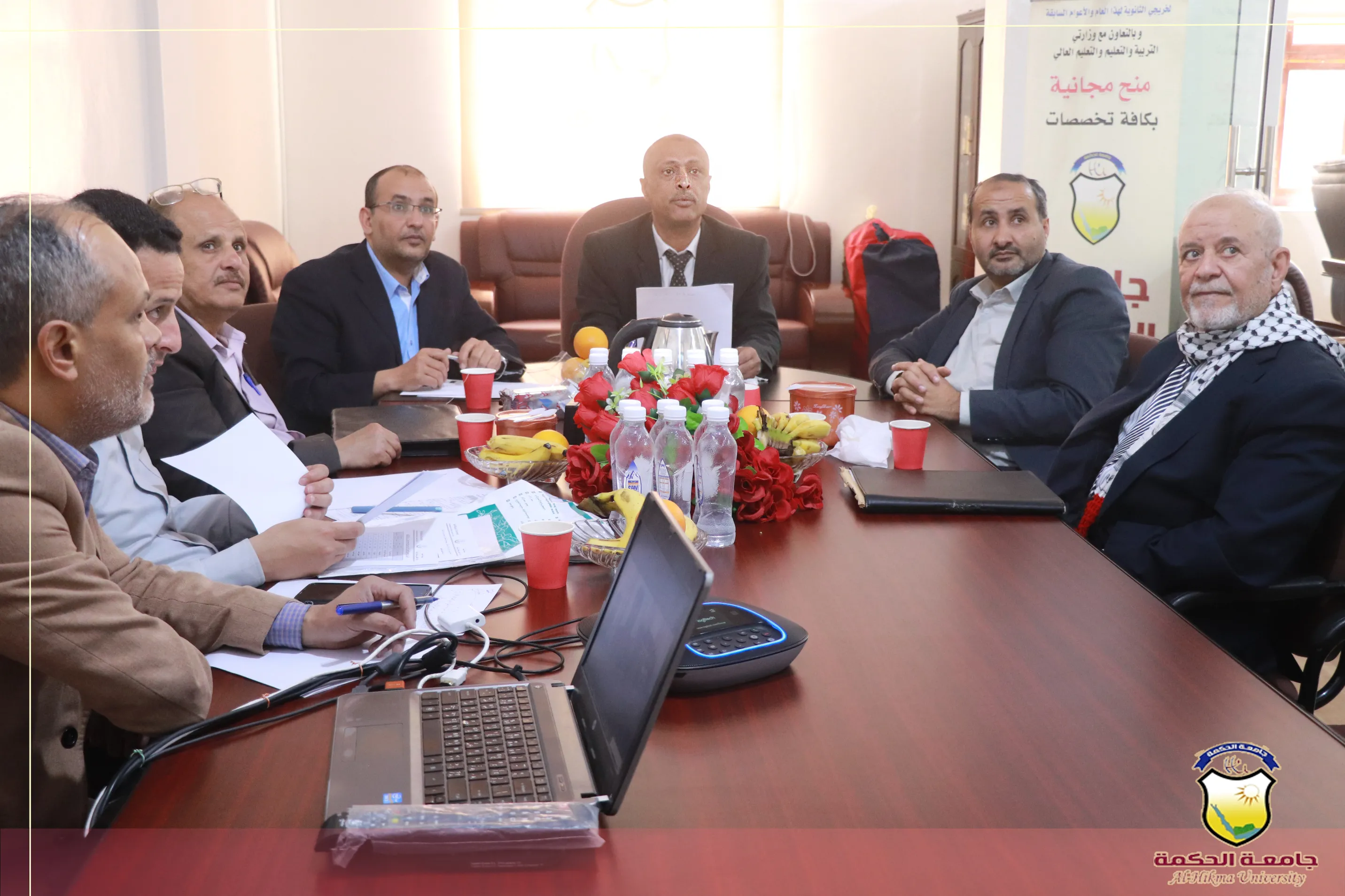 رئيس جامعة الحكمة الأستاذ الدكتور مختار دائل يعقد الاجتماع الدوري لمجلس الجامعة
