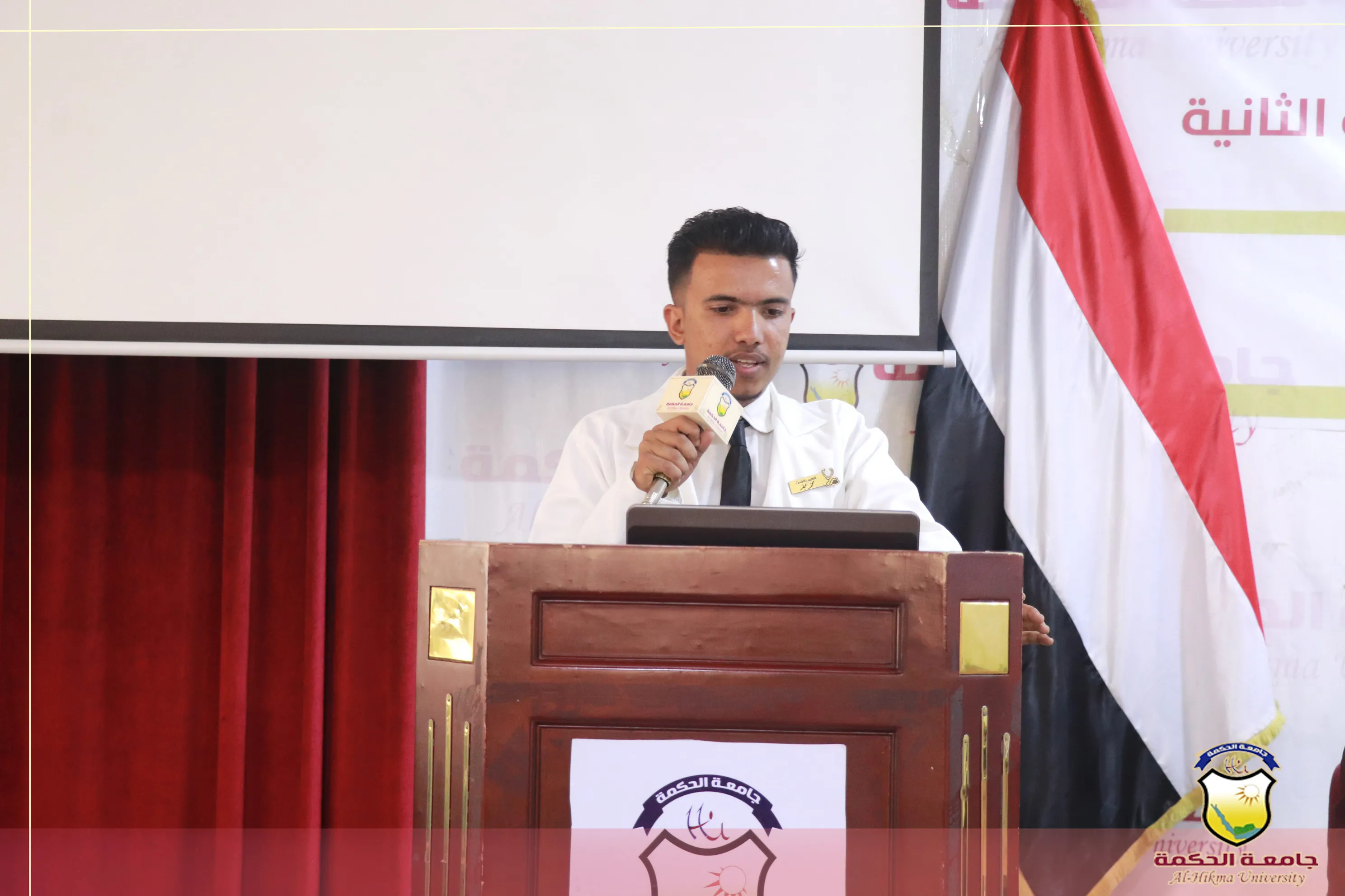 The Faculty of Medical Sciences, under the auspices of the Presidency of Al-Hikma University, is conducting the second scientific conference to present the graduation research of the second cohort from the Department of General Medicine and Surgery.